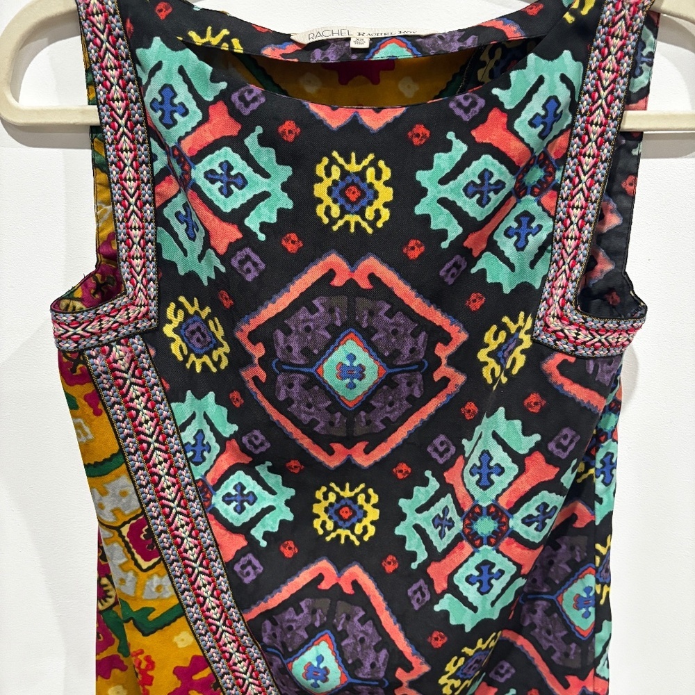 Rachel Roy Colorful Print Dress – Size XS – Vibrant & Flattering – Perfect Condi